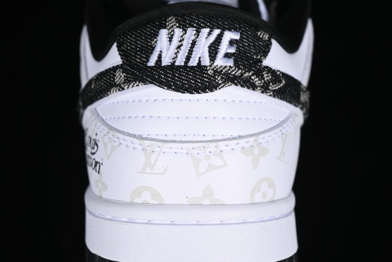 Nike SB Dunk Low LV Collaboration - Dark Night Elf High-End Custom Low-Top Casual Skate Shoes - DD1391-136