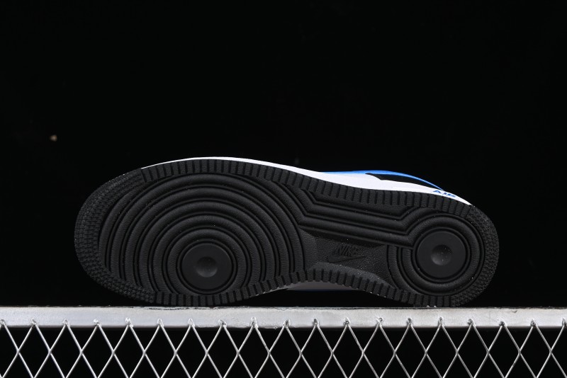 Nike Air Force 1 '07 Low White Black Blue Color Block Casual Sneakers - FN8008-001