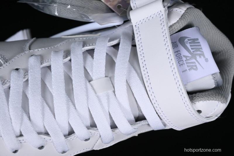 Nike Air Force 1 '07 Mid Casual Sneakers in White-Grey - DV0806-100