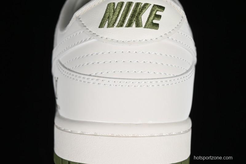 Nike SB Dunk Low LV Collaboration - Beige Green Luxury Custom Low-Top Casual Sneakers - XX2025-318
