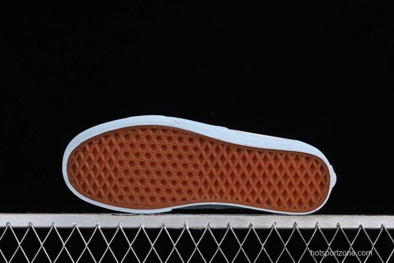 Vans Authentic White Blue Canvas Skate Shoes - VN0009PVEAK