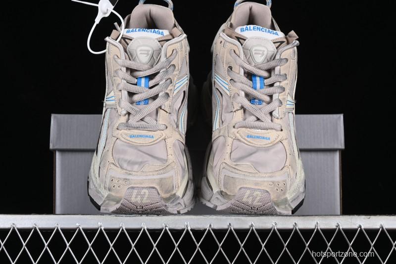 Balenciaga Runner Kith Four Color Retro Casual Sneakers - W3RNY2240