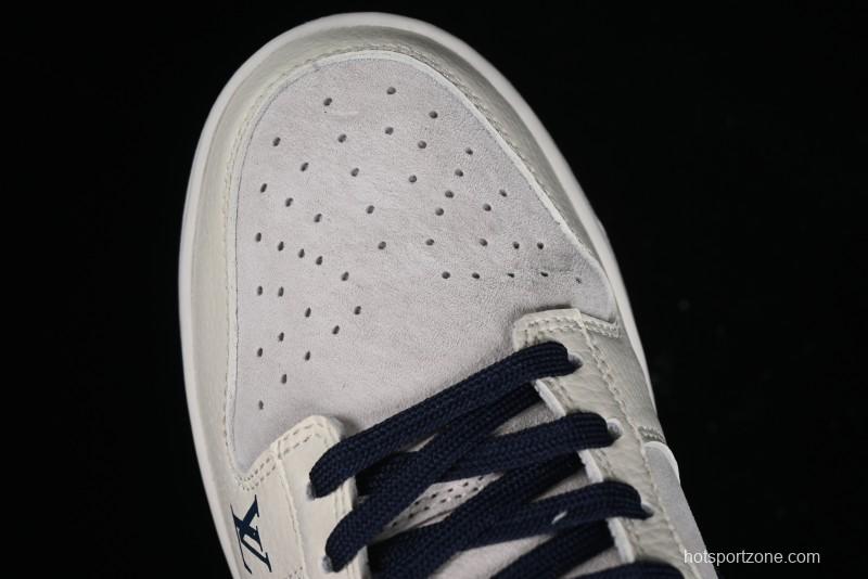 Nike SB Dunk Low LV Collaboration - Suede Navy Blue Anniversary High-End Custom Low-Top Casual Sneakers - FC1688-134