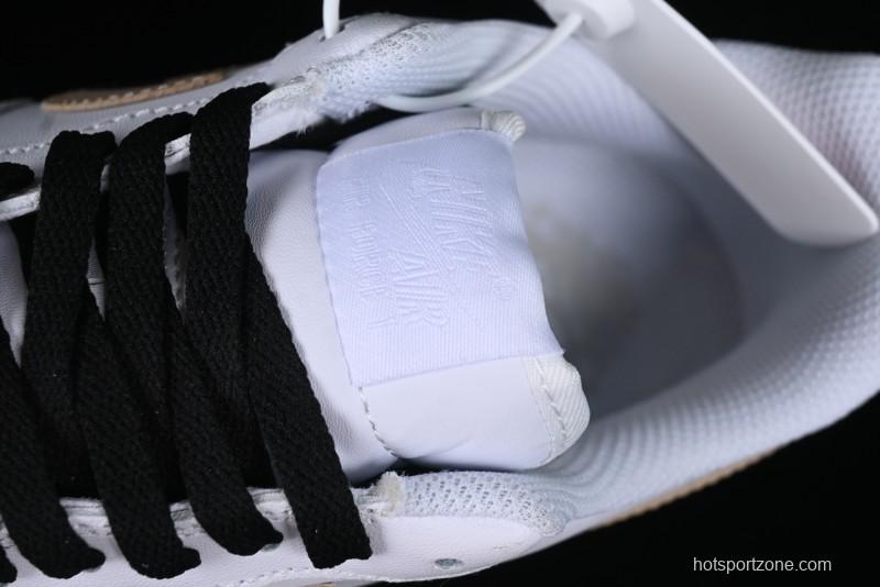 Nike Air Force 1 '07 Low Casual Sneakers with Anime-Inspired Hand-Painted Design, Broken Swoosh Shadow Effect, Brown/Black - CW2288-111