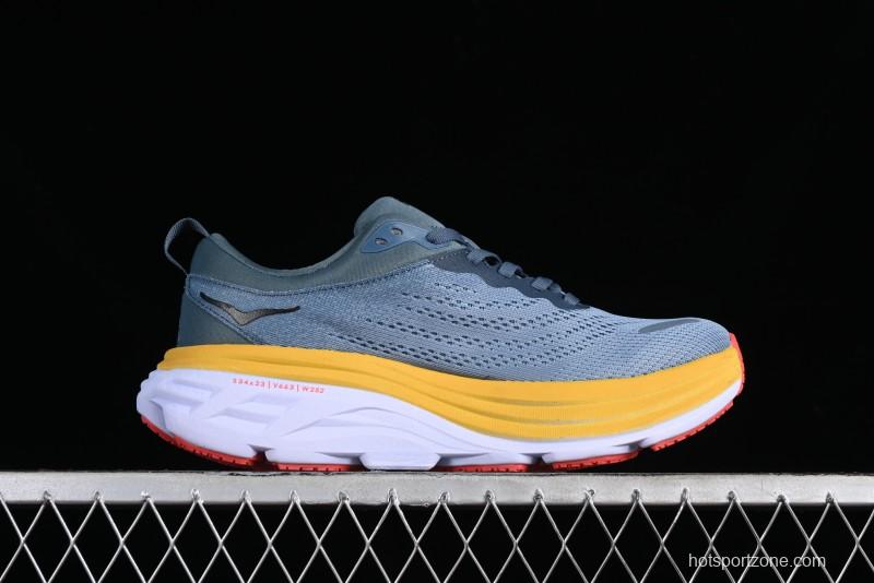 HOKA ONE ONE Bondi 8 Performance Cushion Running Shoes with Enhanced Support - 1123202 GBMS
