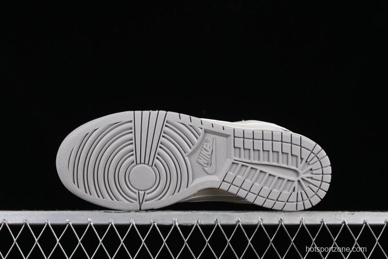 Nike SB Dunk Low LV Collaboration - Double Swoosh Beige Grey Anniversary High-End Custom Low-Top Casual Skate Shoes - FC2025-306