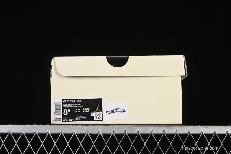 Nike Air Jordan 1 Low OFF-WHITE Collaboration - Qilin Blue Retro Basketball Shoes - WG8850-013