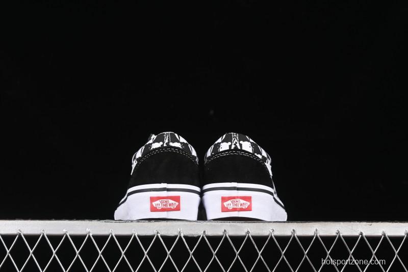 Vans Old Skool Checkerboard Bear Comfortable Slip-Resistant Cushioned Casual Vulcanized Sneakers - VN000D3CG03