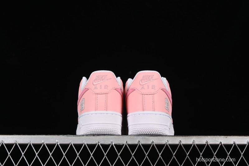 Nike Air Force 1'07 Low Casual Sneakers with Cuddle Bear Design - YY2024-762