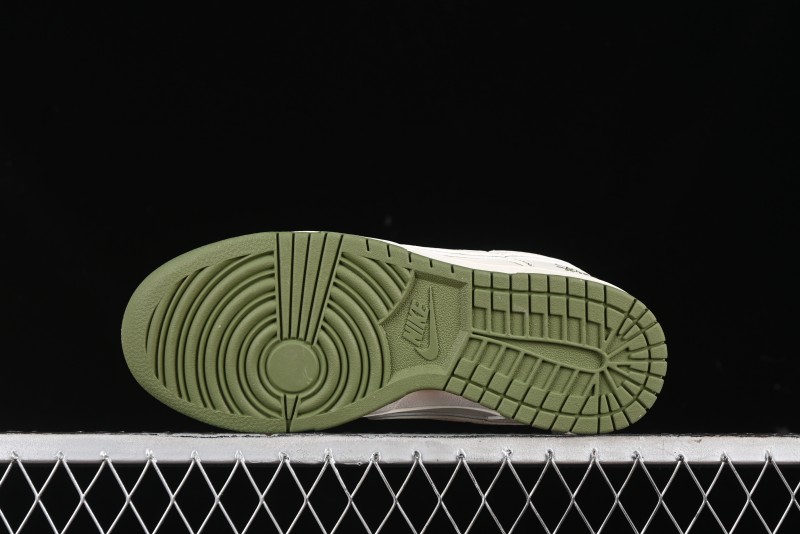 Nike SB Dunk Low Stussy Collaboration - Beige Green Anniversary High-End Custom Low-Top Casual Skate Shoes - BB1818-102