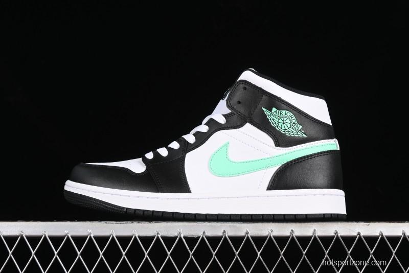 Nike Air Jordan 1 Mid AJ1 White Black Green Culture Casual Sneakers - DQ8426-103