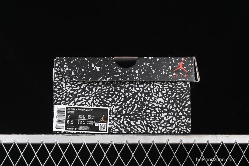 Nike Jordan Spizike Low AJ Hybrid Elements All Black Crackle Casual Sneakers - HQ1191-011