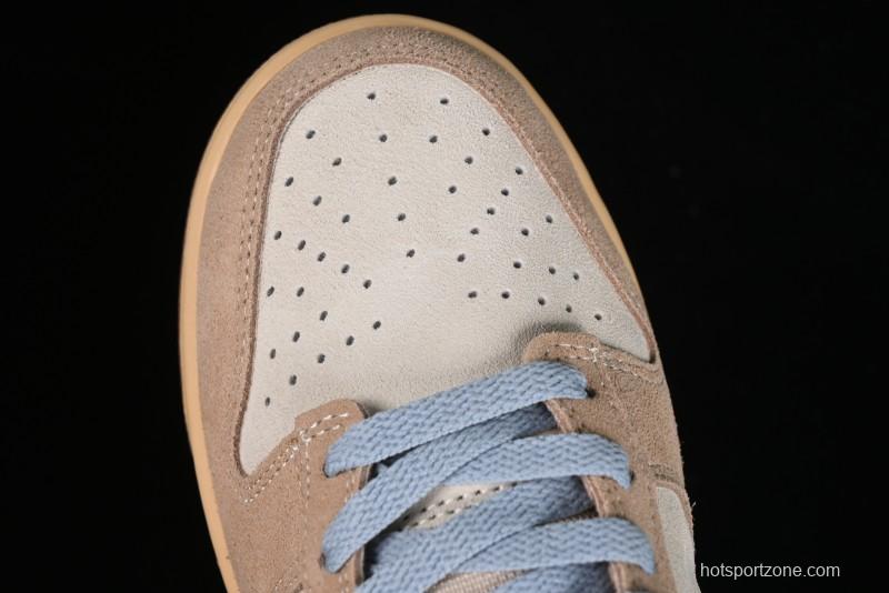 Nike Dunk Low SB Sanddrift Blue Vintage Suede and Light Blue Accent Casual Skate Shoes - HF0106-100