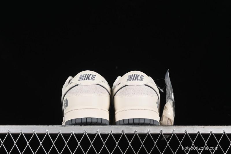 Nike SB Dunk Low The North Face Collaboration - Cement Grey Pig Anniversary High-End Custom Low-Top Casual Skate Shoes - XX2025-326