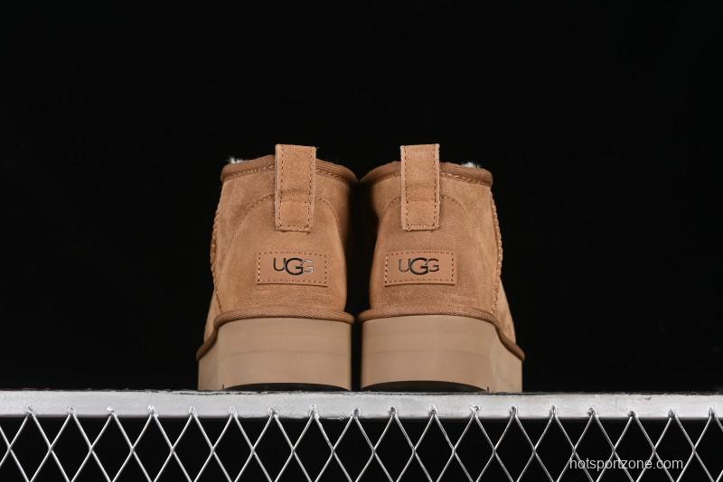 UGG Classic Ultra Mini Platform 3CM Wool Short Boots with TREADLITE Outsole - 1135092