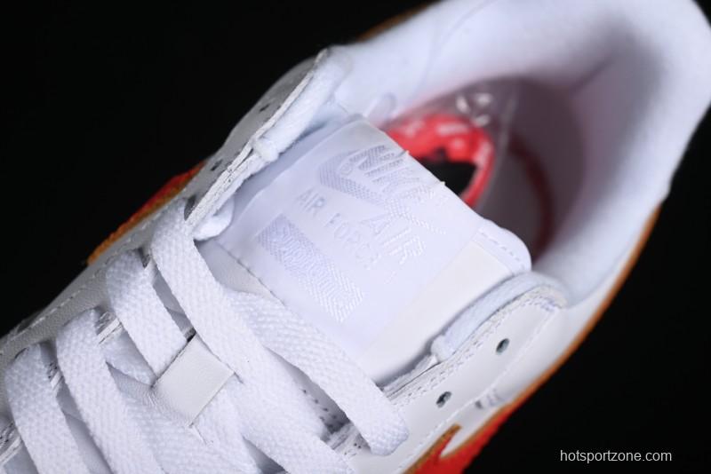 Nike Supreme x Air Force 1 Low Casual Sneakers with Full-Grain Leather and 3/4 Air Cushion - CU9225-101