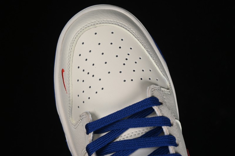 Nike SB Dunk Low Championship Collaboration - Off-White Red Swoosh Anniversary Custom Low-Top Casual Skate Shoes - KK1688-021
