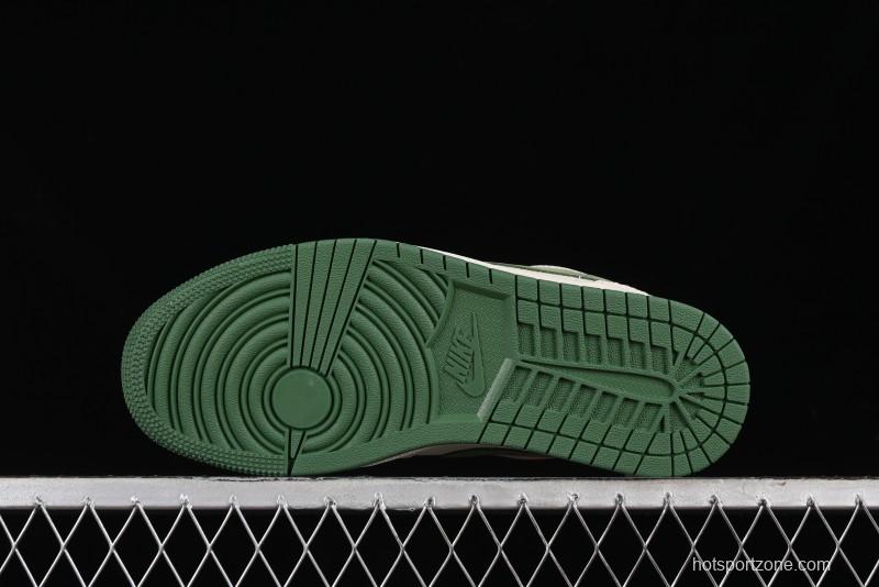 Nike Air Jordan 1 Low Stussy Collaboration Retro Basketball Shoes - DM5688-102