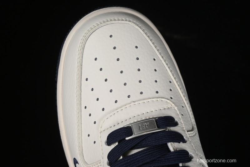 Nike Air Force 1 '07 Low Stussy Collaboration - Blue Red Print Low-Top Casual Sneakers - XZ3318-566