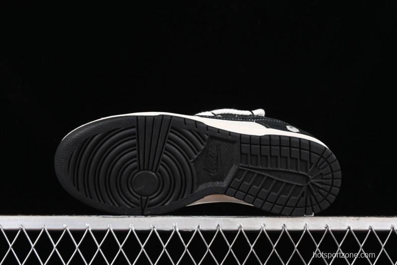 Nike SB Dunk Low BAPE Collaboration Strap Black Hook Anniversary Custom Low-Top Casual Sneakers - SJ2068-269