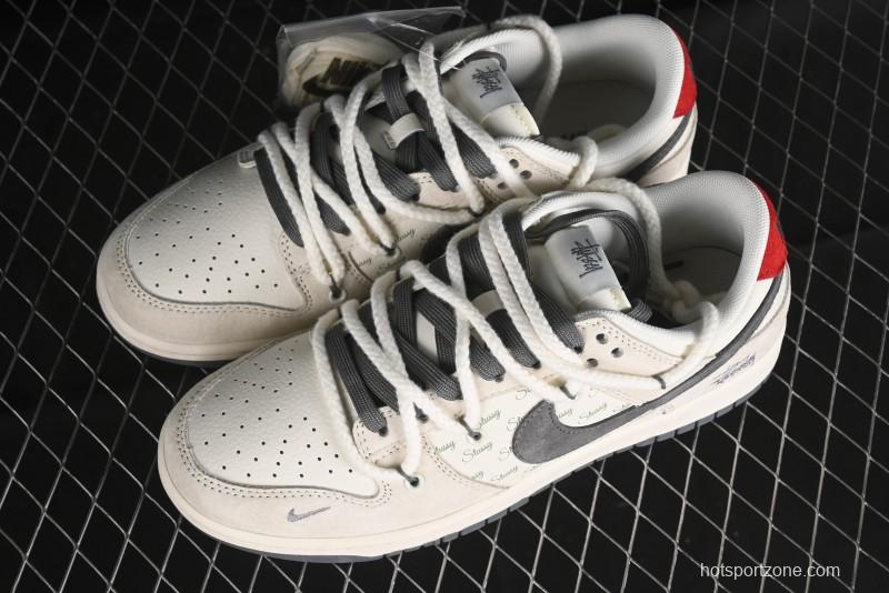 Nike SB Dunk Low Stussy Anniversary Edition Custom Low-Top Casual Sneakers - SJ2068-280