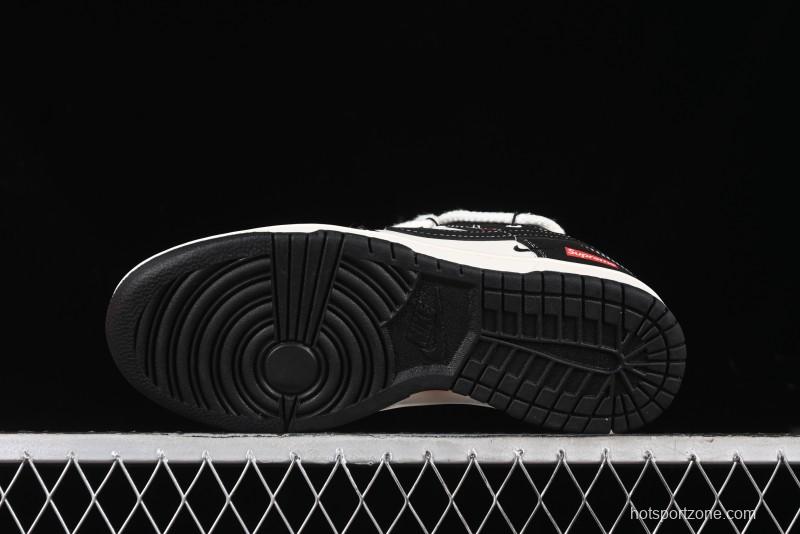 Nike SB Dunk Low SUP Collaboration - Strap Black Hook Anniversary High-End Custom Low-Top Casual Skate Shoes - SJ2068-288