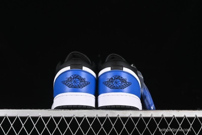 Nike Air Jordan 1 Low Retro Basketball Shoes in Black/Blue - 553558-042