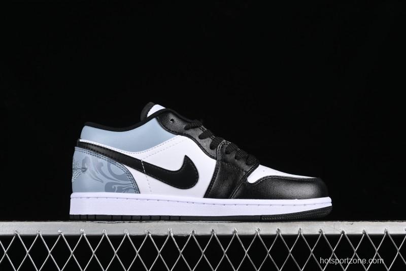 Nike Air Jordan 1 Low Retro Basketball Shoes with Cosmic Exploration Theme - 553558-132