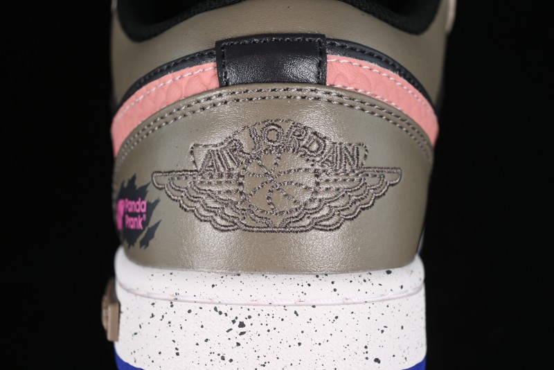 Nike Air Jordan 1 Low Retro Basketball Shoes with Panda Mischief Pioneer Knight Design - 553558-154