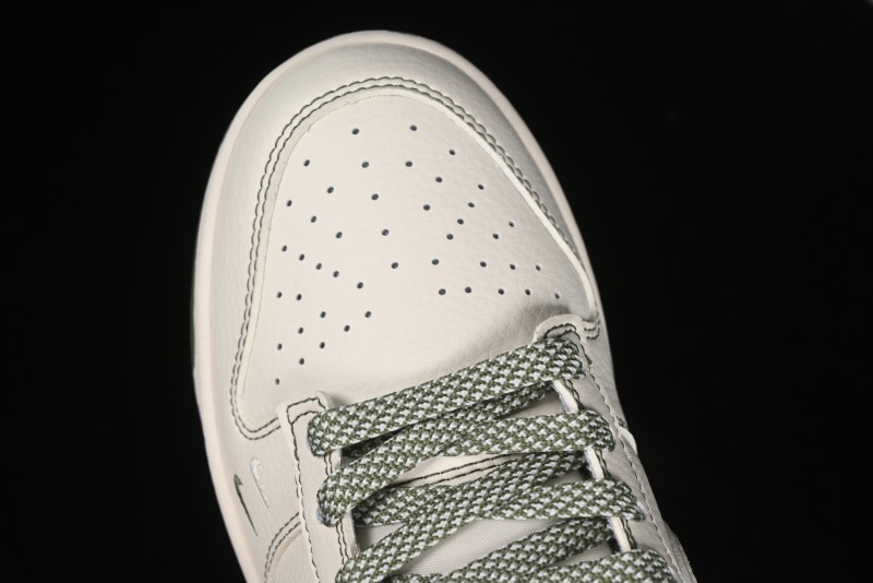 Nike SB Dunk Low Stussy Collaboration - Beige Green Anniversary High-End Custom Low-Top Casual Skate Shoes - BB1818-102