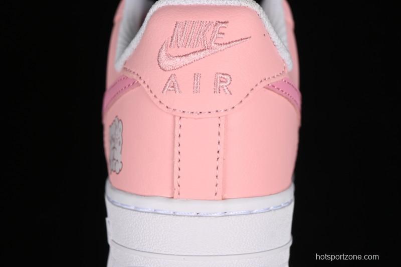 Nike Air Force 1'07 Low Casual Sneakers with Cuddle Bear Design - YY2024-762
