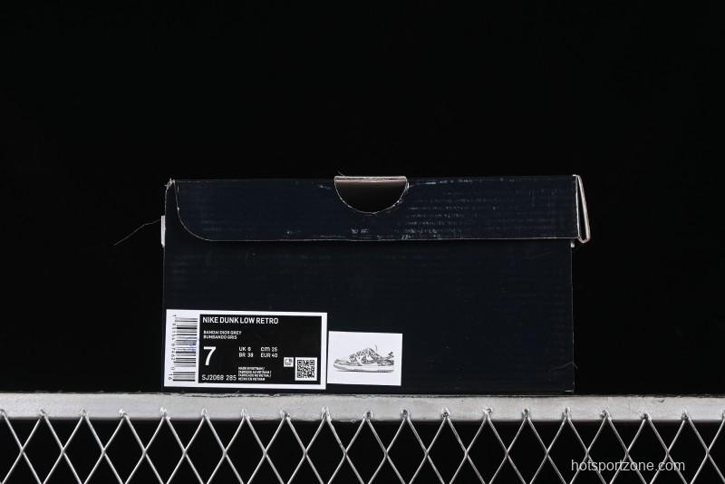Nike SB Dunk Low Dior Collaboration - Strap Woven Grey Check Anniversary High-End Custom Low-Top Casual Sneakers - SJ2068-285