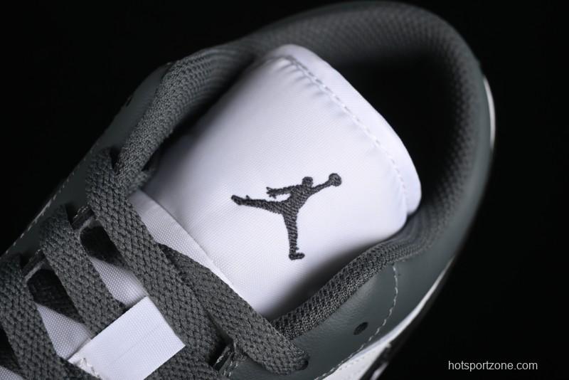 Nike Air Jordan 1 Low AJ1 Black Grey Low-Top Lifestyle Basketball Shoes - 553560-152
