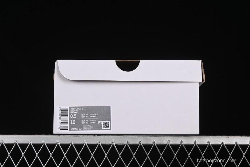 Nike Air Force 1 '07 Low Casual Sneakers with Anime-Inspired Light Gray Purple Spray Paint Design - DY8899-004