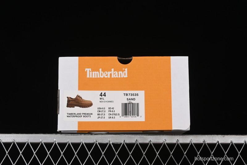 Timberland Low-Top Casual Shoes for Men - Italian Oil-Grained Leather with Anti-Slip Rubber Sole - TB73535SAND