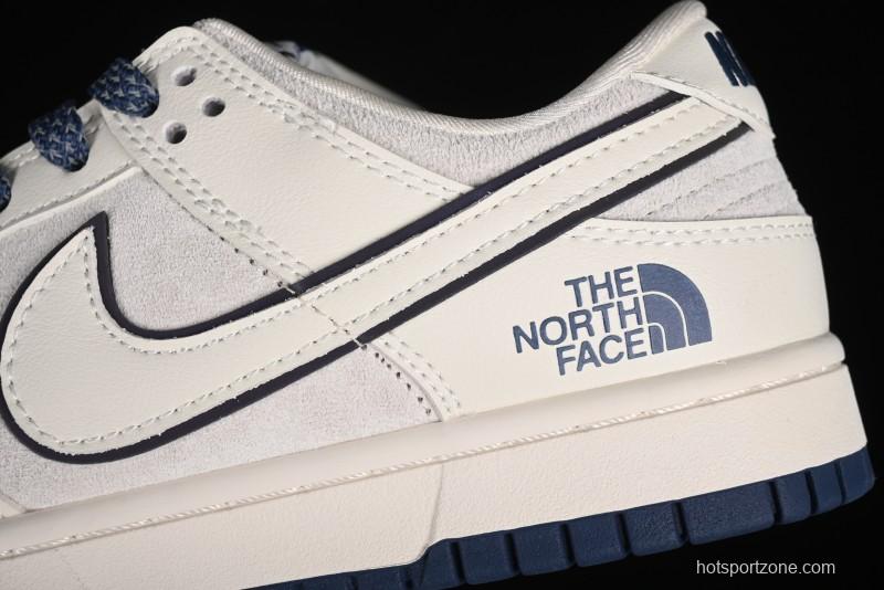 Nike SB Dunk Low The North Face Collaboration - Deep Blue Pig Anniversary High-End Custom Low-Top Casual Skate Shoes - XX2025-325