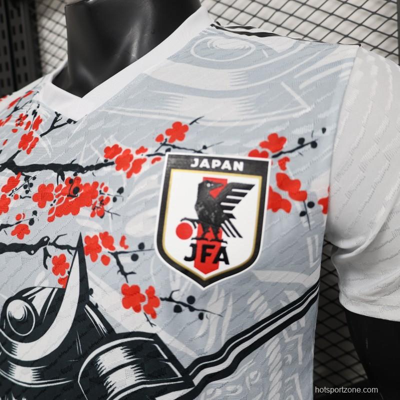 Player Version 2025 Japan White with Samurai & Cherry Blossom Jersey