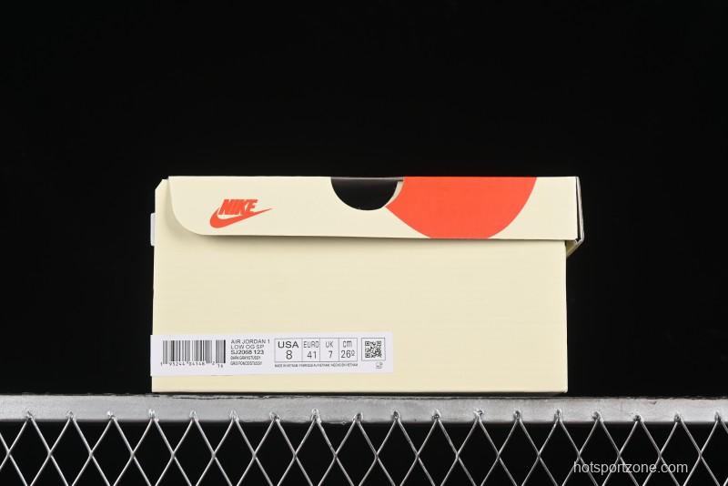 Nike Air Jordan 1 Low OG SP Travis Scott x Fragment Design Collaboration Sneakers - SJ2068-123