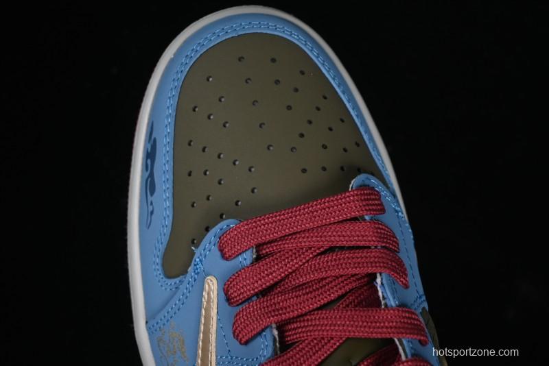 Nike Travis Scott x Fragment Design x Air Jordan 1 Low OG SP AJ1 Low Top Casual Sneakers - CH6336-015