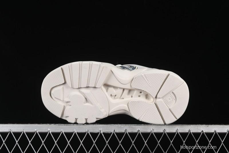 New York Yankees MLB Bigball Chunky Denim Monogram Platform Sneakers - 3ASHBDM4N43NYS