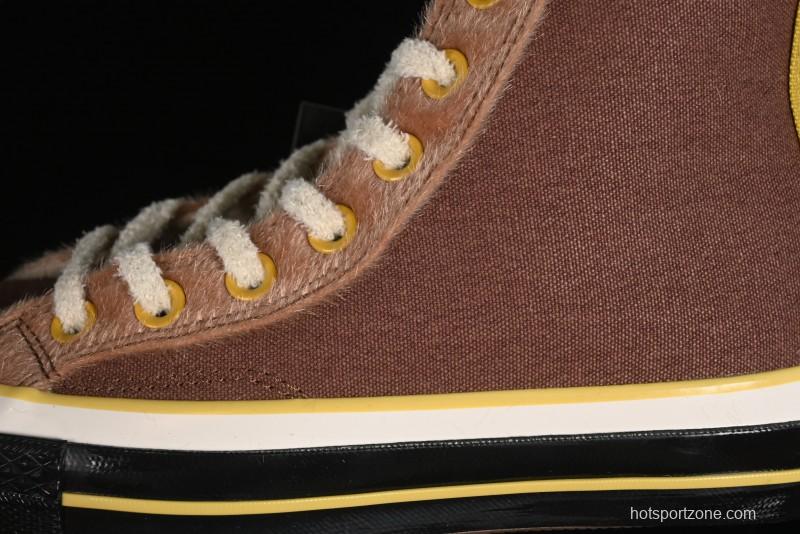 Converse Zoo Happy Pets Series High-Top Fleece-Lined Casual Sneakers with Animal-Themed Design - A12767C