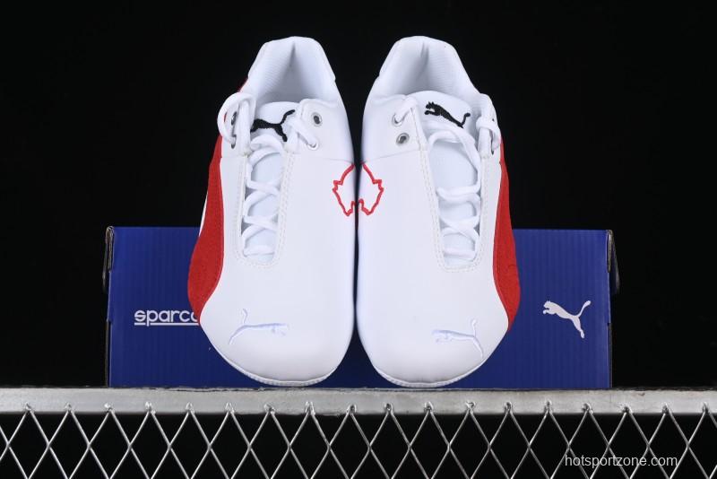 Puma Sparco Future Round Toe Lace-Up Leather Fabric Low-Top Lifestyle Casual Shoes - 308585-02