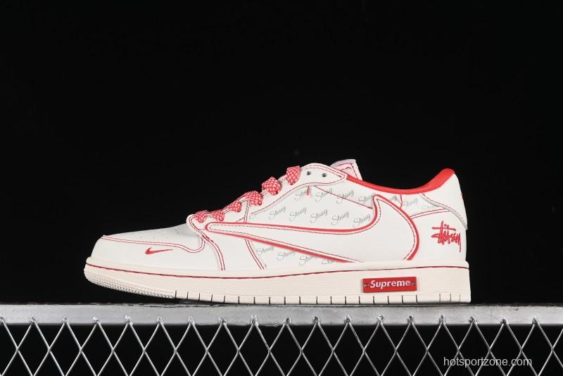 Nike Travis Scott x Fragment Design x Air Jordan 1 Low OG SP AJ1 Supreme Stussy Collaboration - SJ2