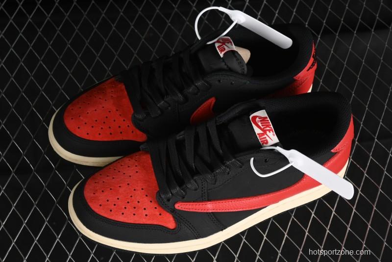 Nike Travis Scott x Air Jordan 1 Low OG AJ1 Reverse Swoosh Sneakers - DM7866-061