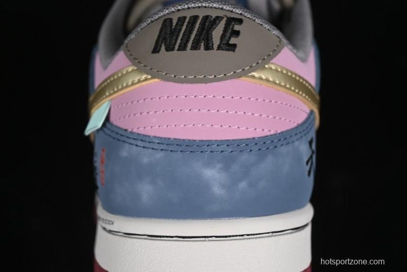 Nike Dunk Low Retro Deconstructed Casual Sneakers with Black Myth Wukong Theme Cloud Dragon Pattern - WK0820-001