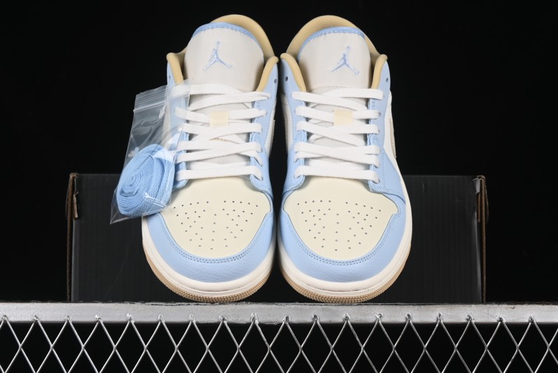 Nike Air Jordan 1 Low OG AJ1 Retro Basketball Shoes in White and Brown - HQ4186-111