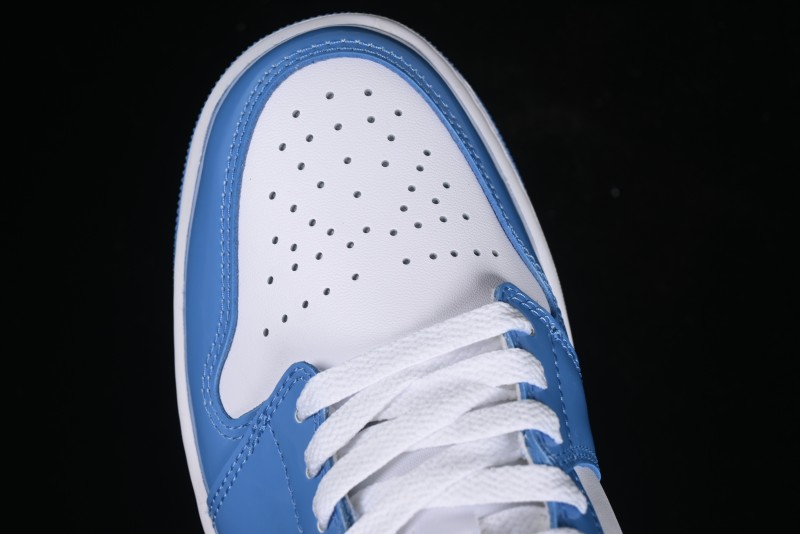 Nike Air Jordan 1 Low AJ1 Patent Leather Blue Casual Sneakers - FZ2138-114