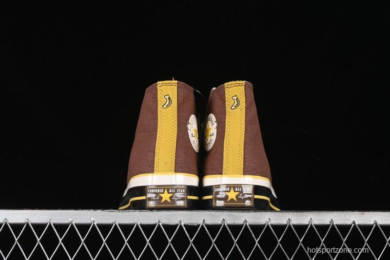 Converse Zoo Happy Pets Series High-Top Fleece-Lined Casual Sneakers with Animal-Themed Design - A12767C