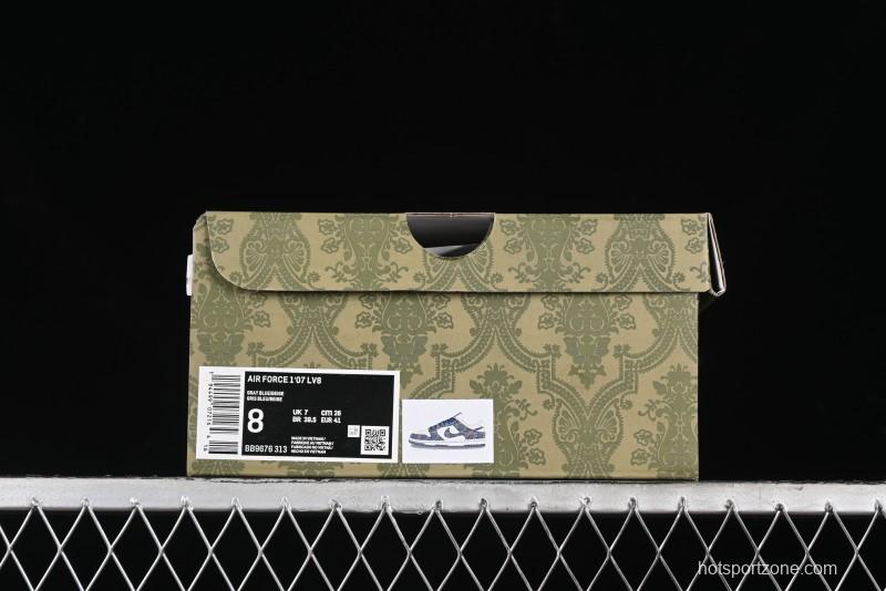 Nike SB Dunk Low Gucci Collaboration - Dark Blue Anniversary High-End Custom Low-Top Casual Skate Shoes - BB9676-313