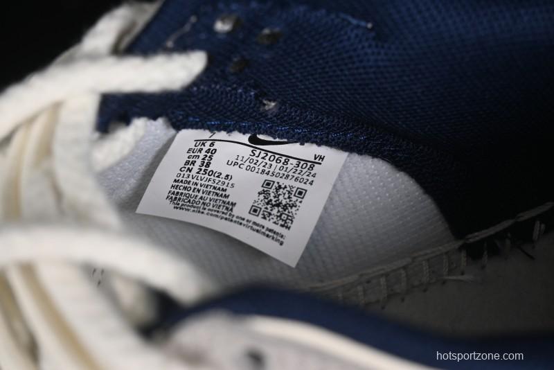 Nike SB Dunk Low Stussy Collaboration - Lace-Up Off White Navy Swoosh Anniversary High-End Custom Low-Top Casual Sneakers - SJ2068-308